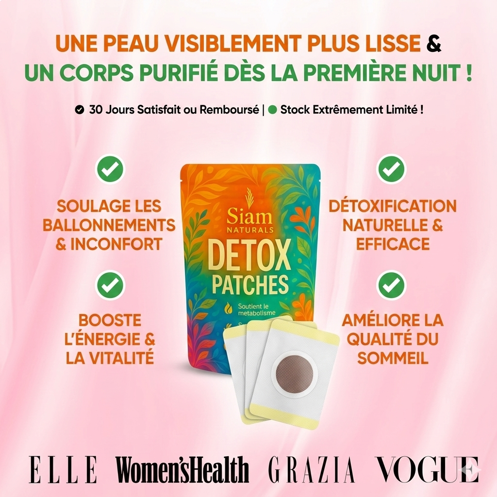 Patchs Détox Siam Naturals™ : Ventre Plat & Nuits Réparatrices