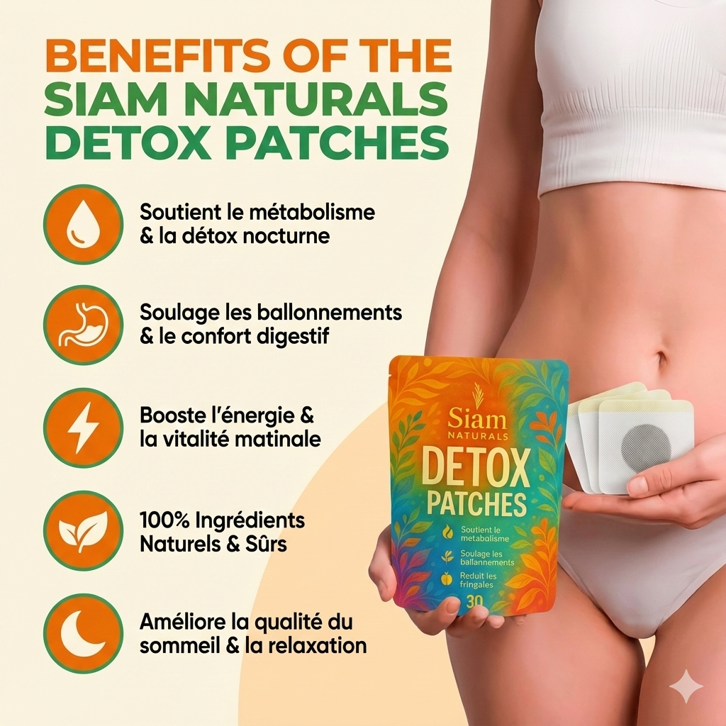 Patchs Détox Siam Naturals™ : Ventre Plat & Nuits Réparatrices